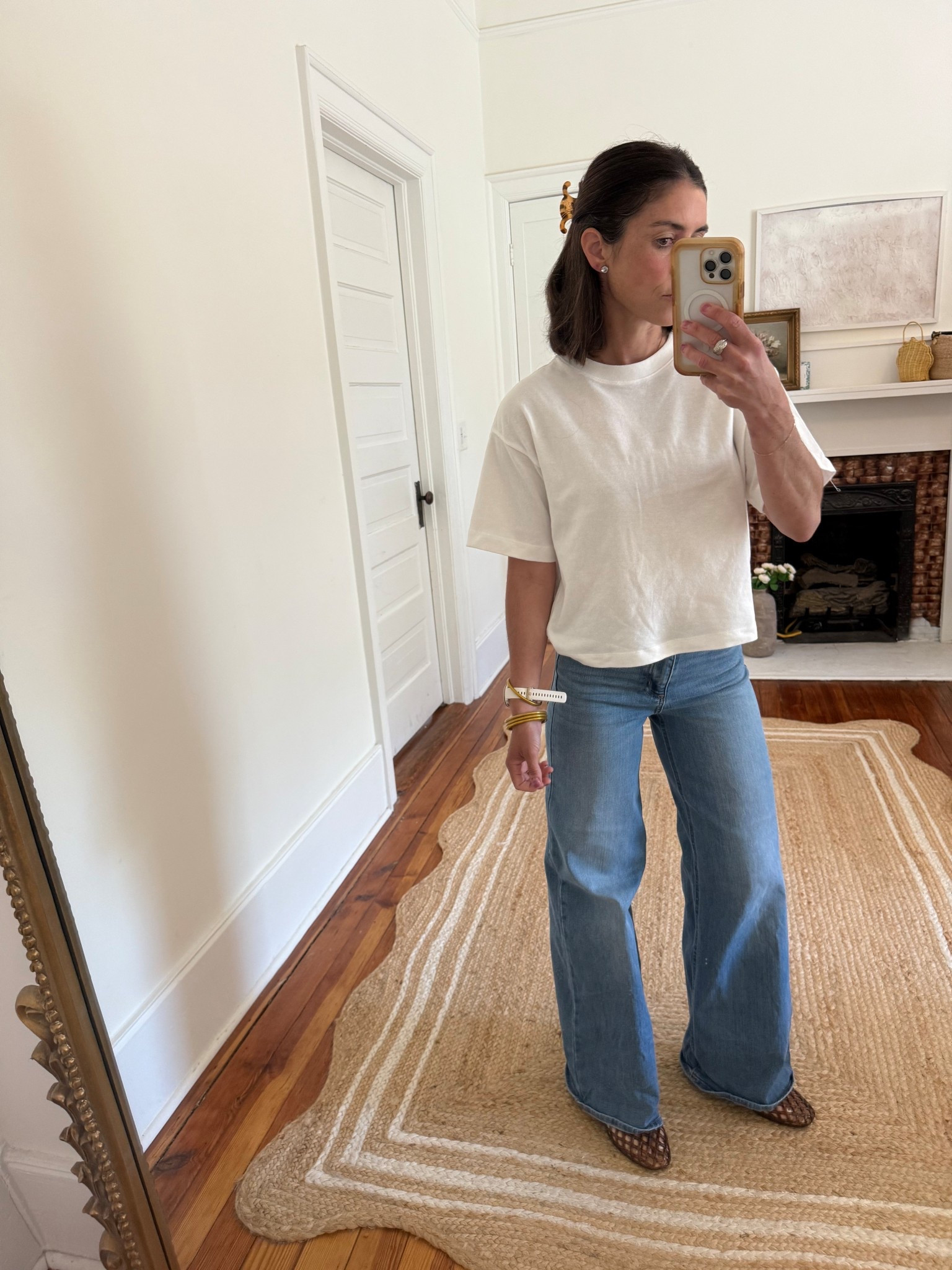 Small in tee under $10
Target circle 

#LTKOver40 #LTKSeasonal #LTKootd