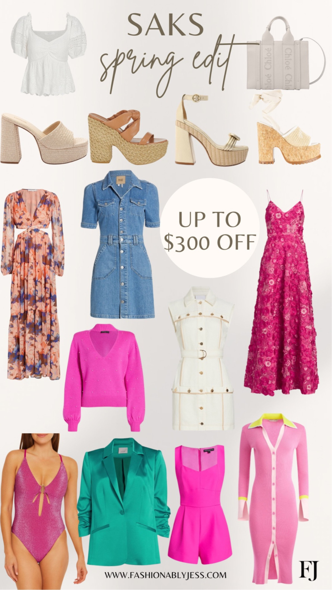 Saks new spring outfits. Spring dress. White dress. White top. Date night outfit.

#LTKFind #LTKunder100 #LTKsalealert