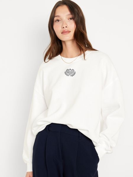Oversized Graphic Tunic Sweatshirt for Women | Old Navy (US)