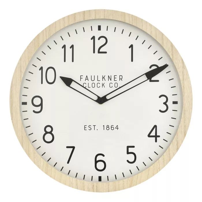 16" Wall Clock Wood - Threshold™ | Target