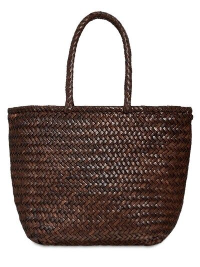 Dragon Diffusion - Grace small woven leather basket bag - Dark Brown | Luisaviaroma | Luisaviaroma