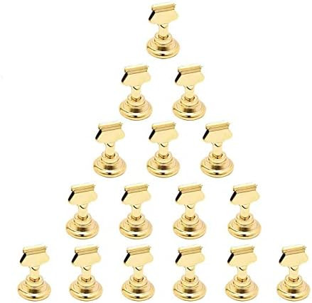 Urban Deco 16 Pieces Table Card Holder 1.6 inches Gold Steel Card Holders for Photos, Food Signs,... | Amazon (US)