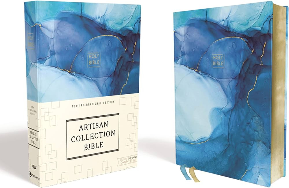 NIV, Artisan Collection Bible, Cloth over Board, Blue, Art Gilded Edges, Red Letter, Comfort Prin... | Amazon (US)