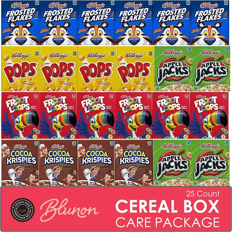 Mini Cereal Boxes Variety Pack - Single Serve Breakfast Cereal Assortment - Care Package Gift Box... | Amazon (US)