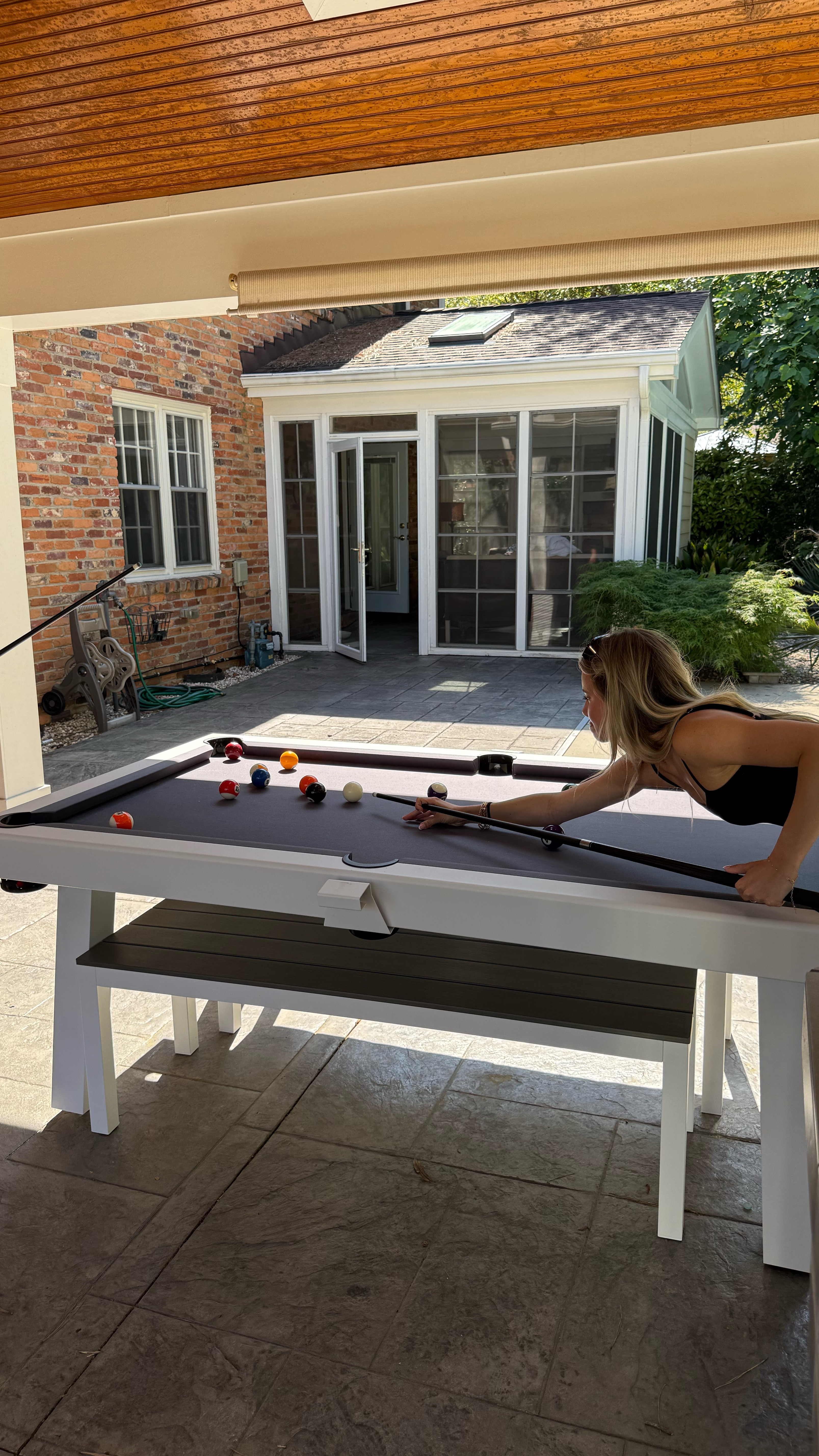 This is THE coolest outdoor dining table!  Ping pong, Pool & dining all in one!  Great quality & comes with a cover  

#LTKActive #LTKHome #LTKOver40