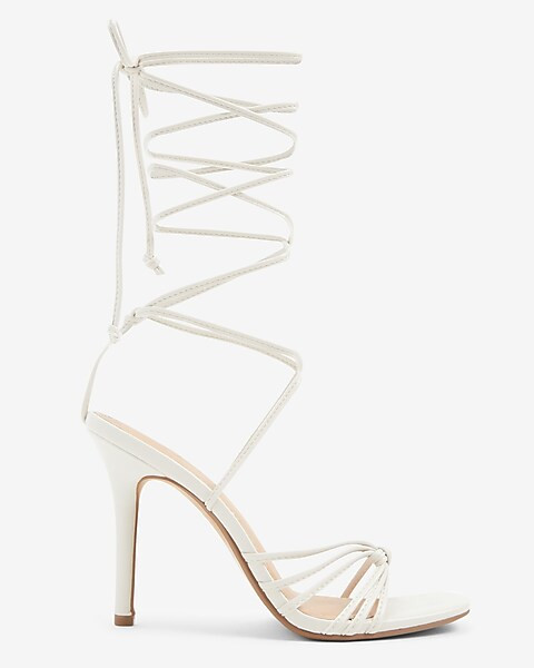 Strappy Tie-Up Heeled Sandals | Express