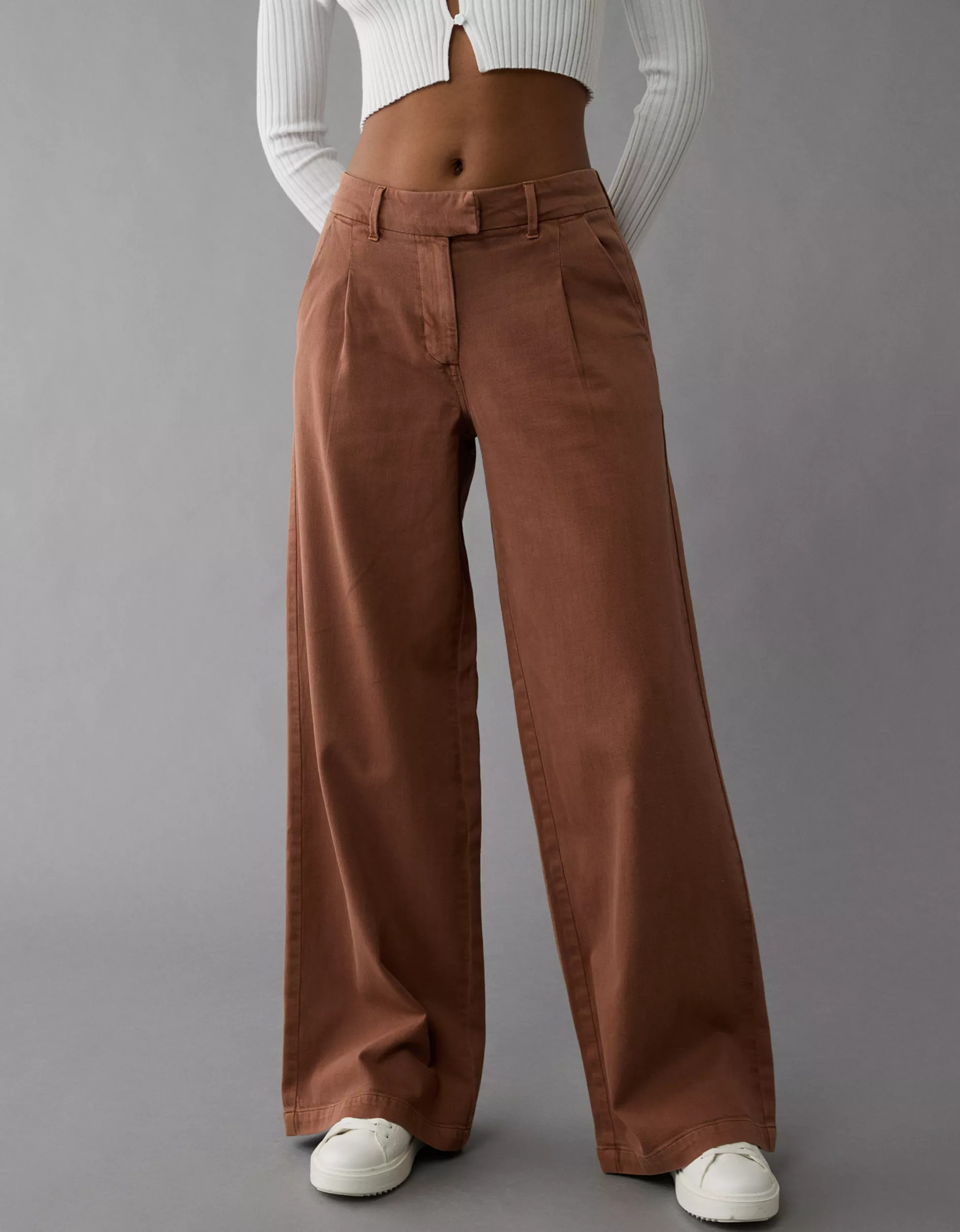 AE Dreamy Drape Stretch High-Waisted Trouser | American Eagle Outfitters (US & CA)