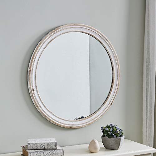 FirsTime & Co. Clybourne Farmhouse White Mirror, American Crafted, Aged White, 30 x 1 x 30 , | Amazon (US)
