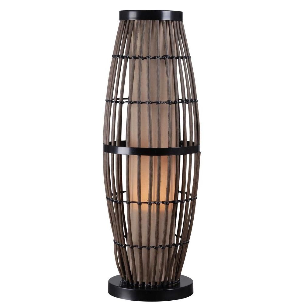 Kenroy Home Biscayne 31 in. Rattan Outdoor Table Lamp | The Home Depot