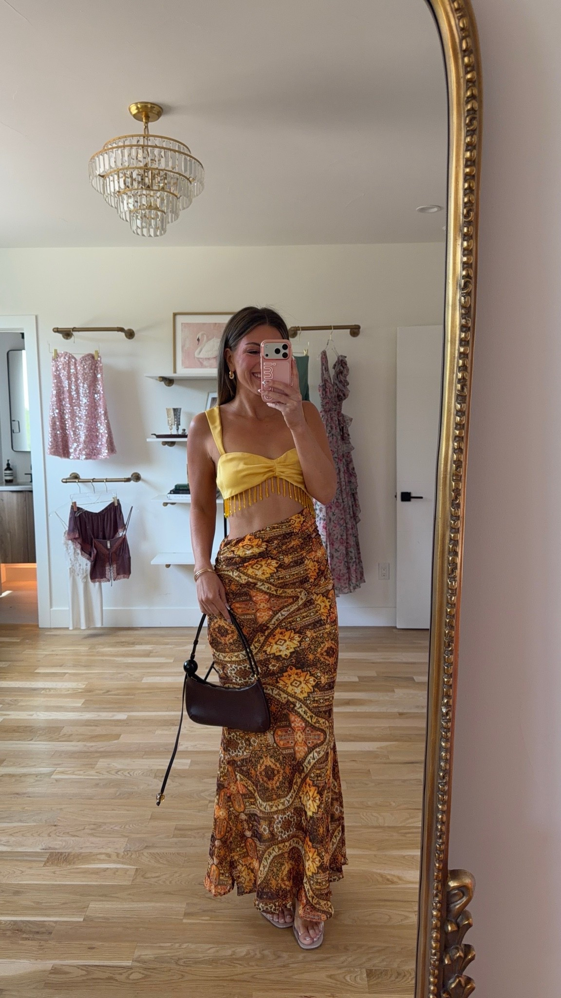 yellow satin bralette top with beaded fringe trim paired with a brown and orange patterned maxi amazon summer resort wear dress 🍹🌼

I’m 5’4” and typically wear a small/2

amazon fashion, amazon dresses, amazon finds, amazon outfit ideas, amazon summer outfits, affordable fashion finds, summer wedding guest dresses, wedding guest dresses, cocktail dresses, semi-formal dresses, black tie wedding guest dresses, destination wedding guest dresses, garden party dresses, wedding guest outfit ideas

#LTKgrwm #LTKSeasonal #LTKTravel