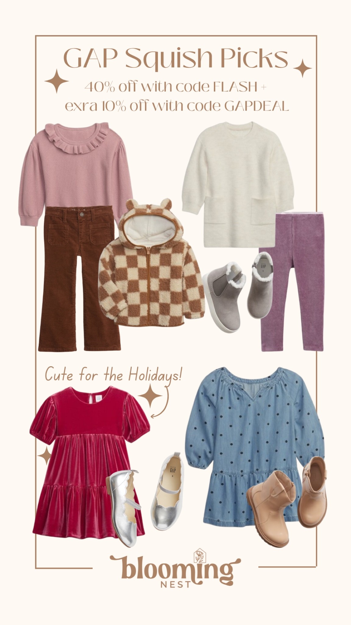 GAP Squish picks! 
Dresses shoes leggings sweaters fleece jacket
#thebloomingnest #GAP 

#LTKkids #LTKbaby #LTKSeasonal