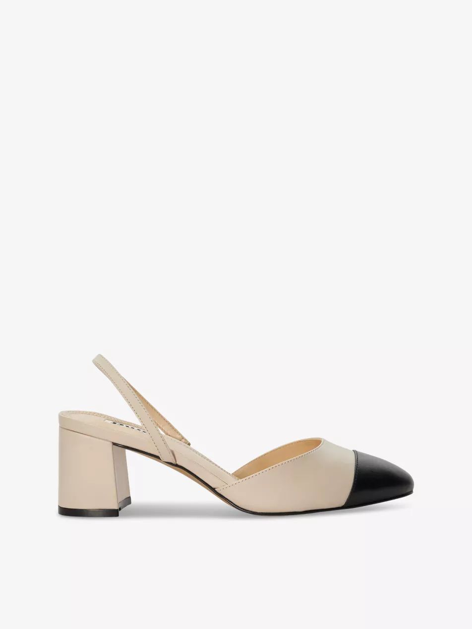 Careful toecap leather slingback heels | Selfridges