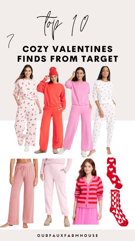 Cozy valentines finds from Target!!! Sweat sets, pjs and fuzzy socks for love day! 

#LTKSeasonal