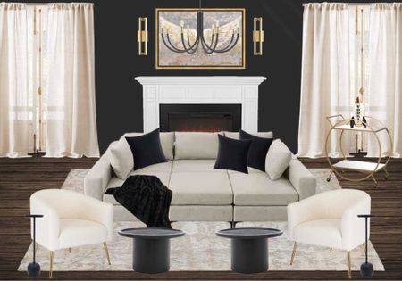 Wayfair living room furniture! Obsessed with the artwork, pit sectional sofa and accent chairs!  

#LTKhome #LTKFind #LTKstyletip