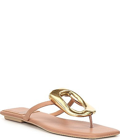 Jeffrey Campbell Linques Leather Ornament Flats Sandals - 7.5 | Dillard's