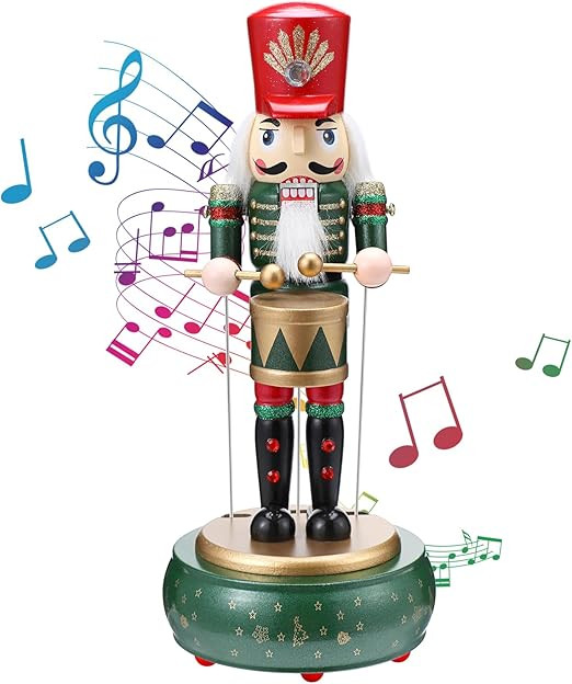 Nutcracker Christmas Decorations, 12" Wooden Nutcracker Figures Christmas, Biupky Clockwork Chris... | Amazon (CA)