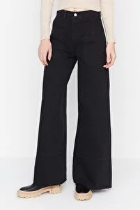 Trendyol Collection Jeans - Schwarz - Wide Leg Fast ausverkauft | Trendyol DE