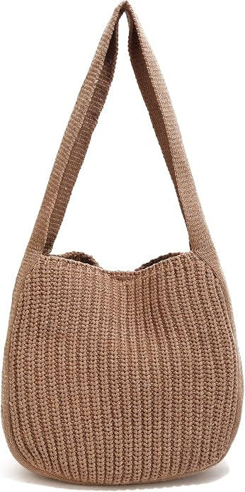 ENBEI Women's Crochet Tote Bag Knit Shoulder bag,Aesthetic Bag,Cute Eco-Friendly Tote for Travel,... | Amazon (US)