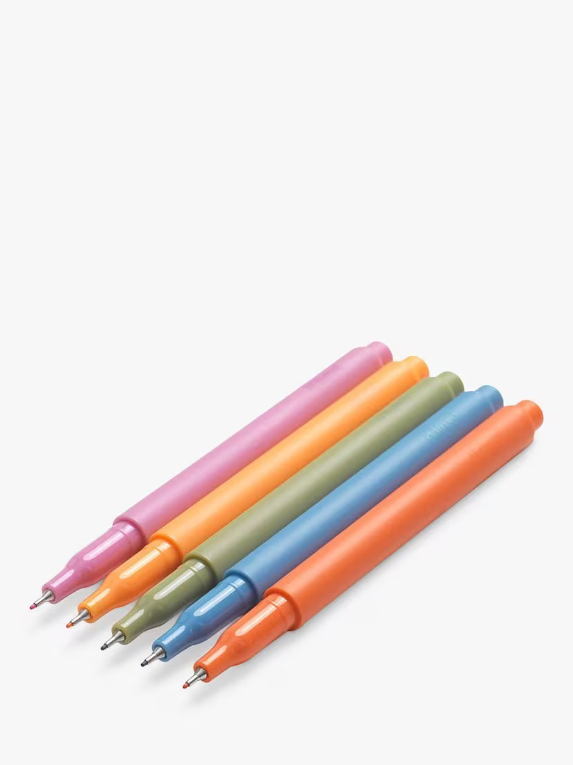 PapierFineliner Pens, Set of 5, Multi | John Lewis (UK)