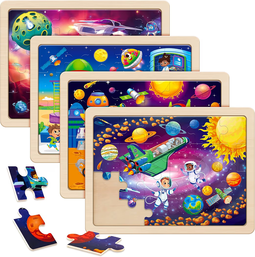 SYNARRY Large Space Planets Solar System Wooden Puzzles for Kids Gift Box(12.2*9.4 in) - FSC Cert... | Amazon (US)