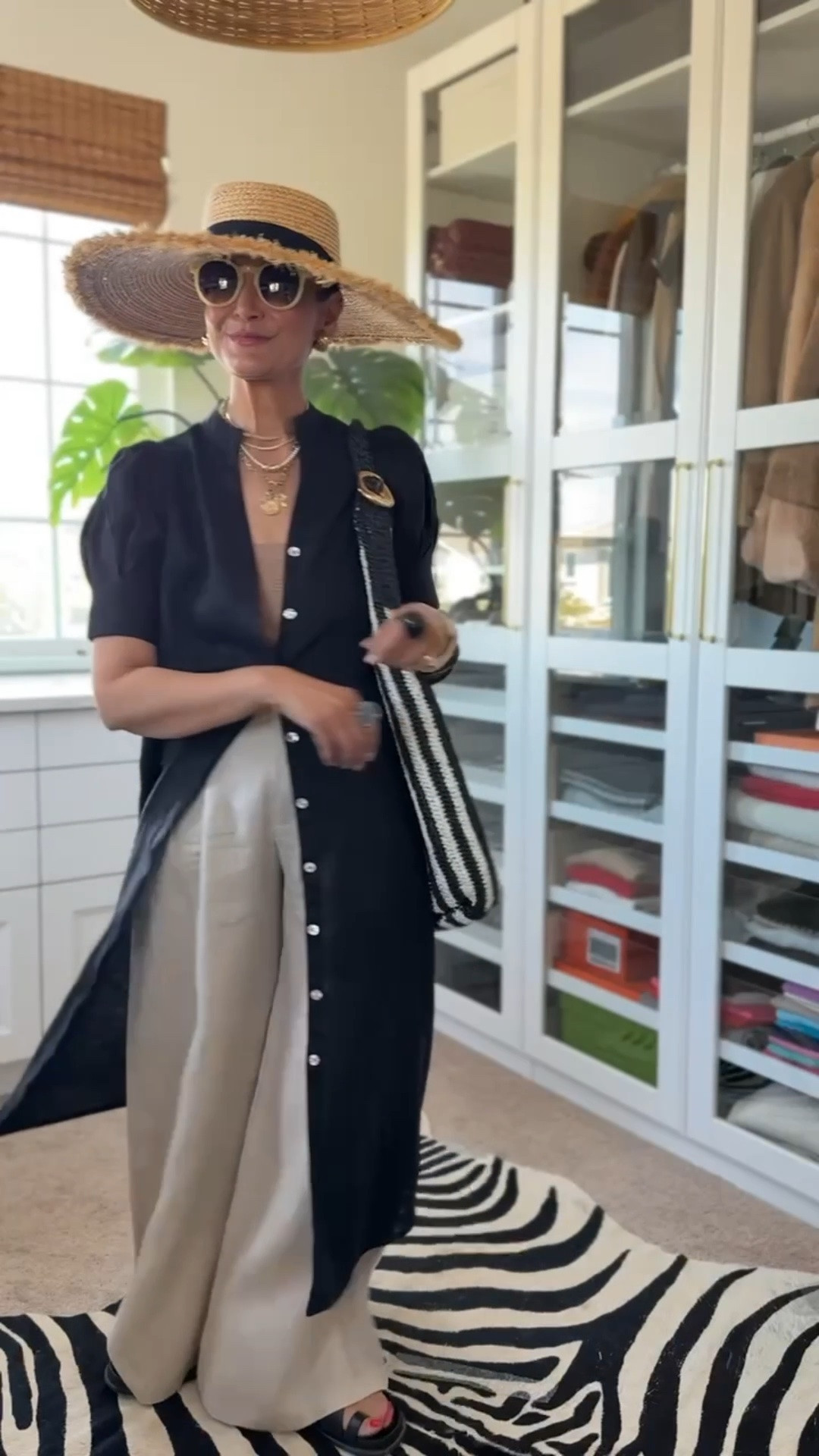 unique and unforgettable way to style your long button down shirt dress!