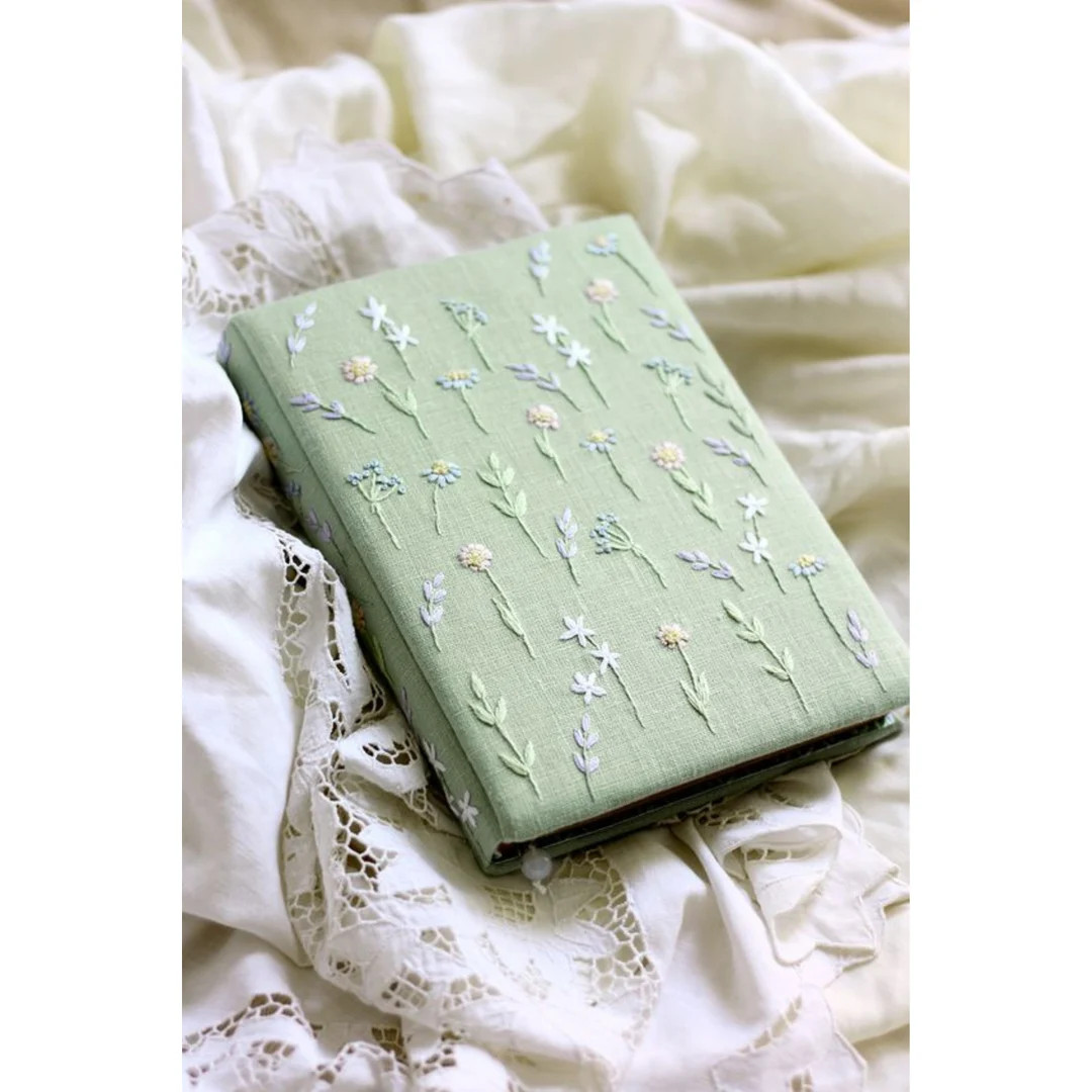 Custom Hand Embroidered Notebook Handmade Fabric Notebook - Etsy | Etsy (US)