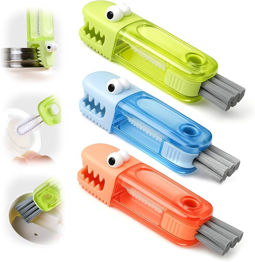 3 in 1 Cup Lid Gap Cleaning Brush Set,Silicone Cup Lid Gap Cleaner, Multifunctional Bottle Cleani... | Amazon (US)