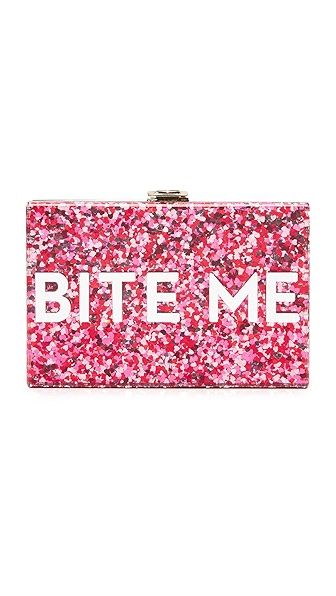 Milly Glitter Bite Me Clutch | Shopbop