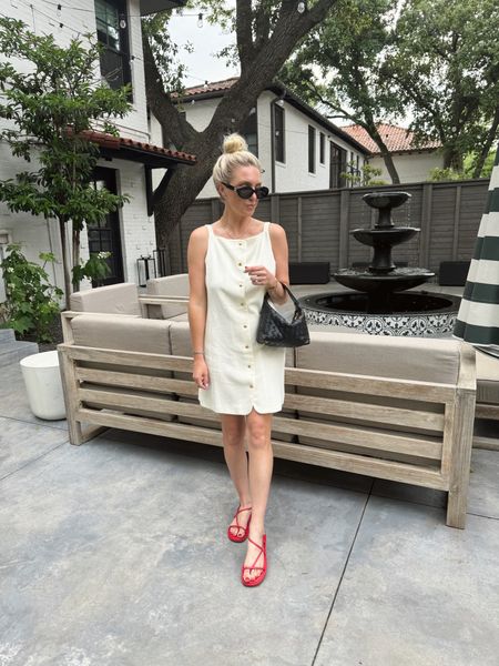 A moment for this dress and sandals - both are under $100 from @bloomingdales #bloomingdales #ad

#LTKSeasonal #LTKshoecrush #LTKfindsunder100