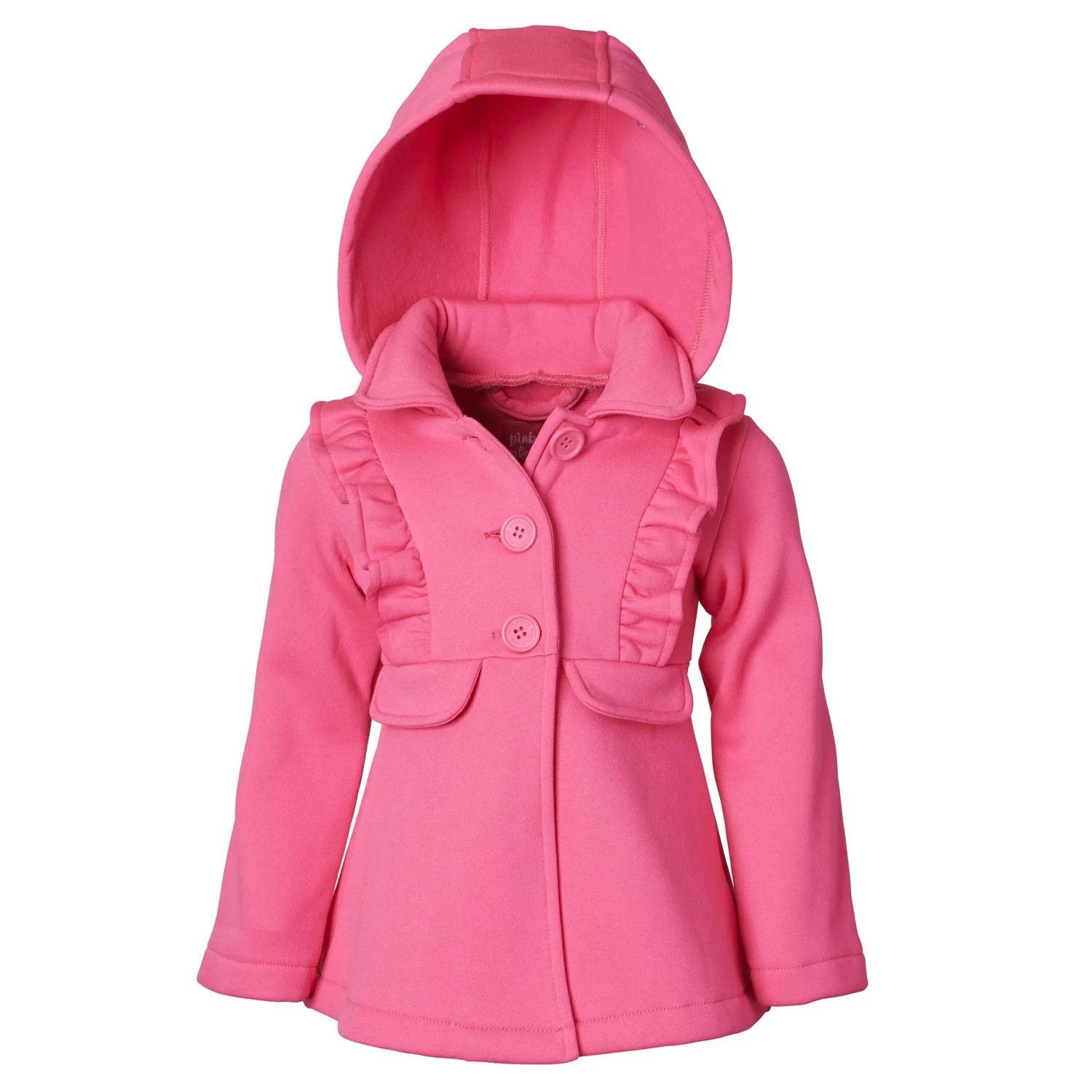 Pink Platinum Baby Toddler Girl Fleece Ruffle Jacket | Walmart (US)