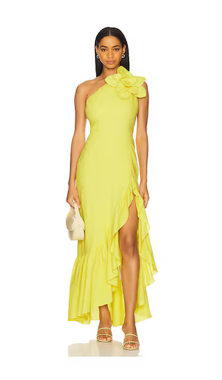 Rocky Dress in Chartreuse Linen | Revolve Clothing (Global)