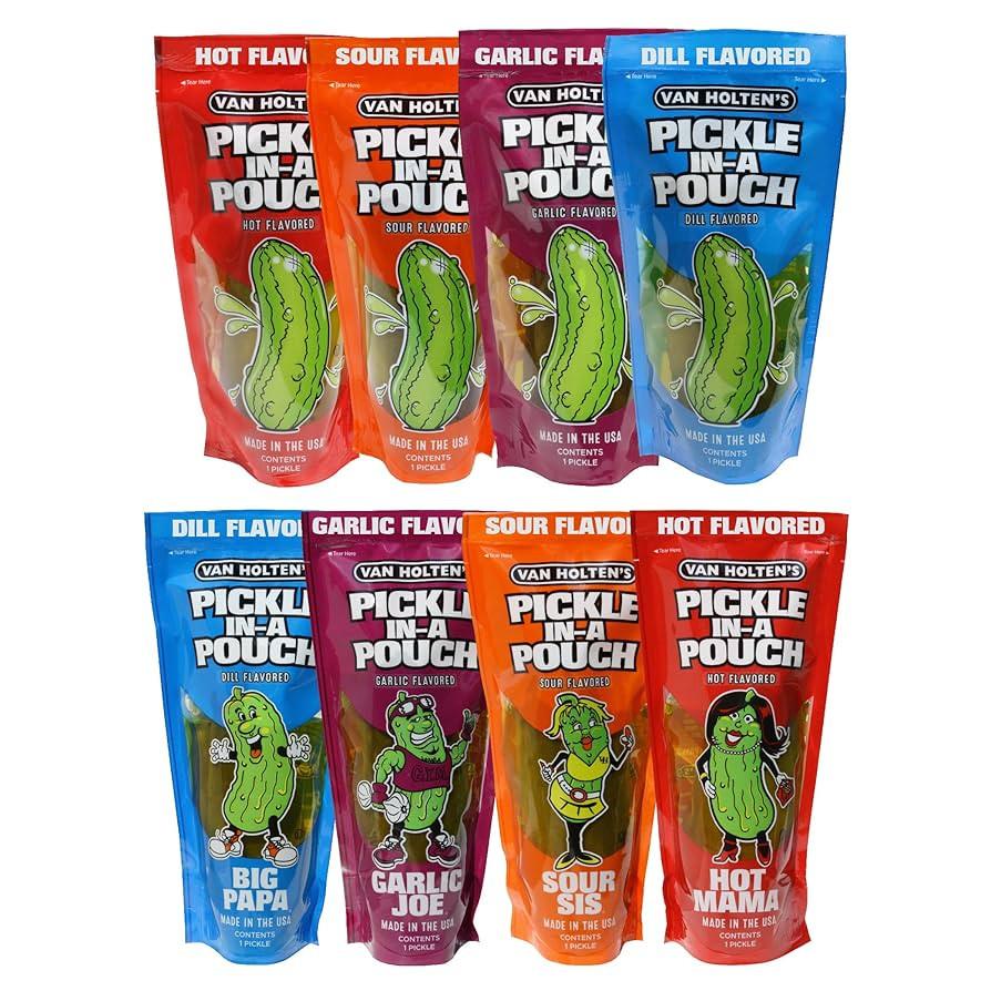 Van Holten's Pickles - Variety Pickle-In-A-Pouch Sampler - 8 Pack | Amazon (US)