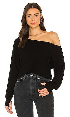 Michael Lauren Kristopher Open Shoulder Top in Black from Revolve.com | Revolve Clothing (Global)