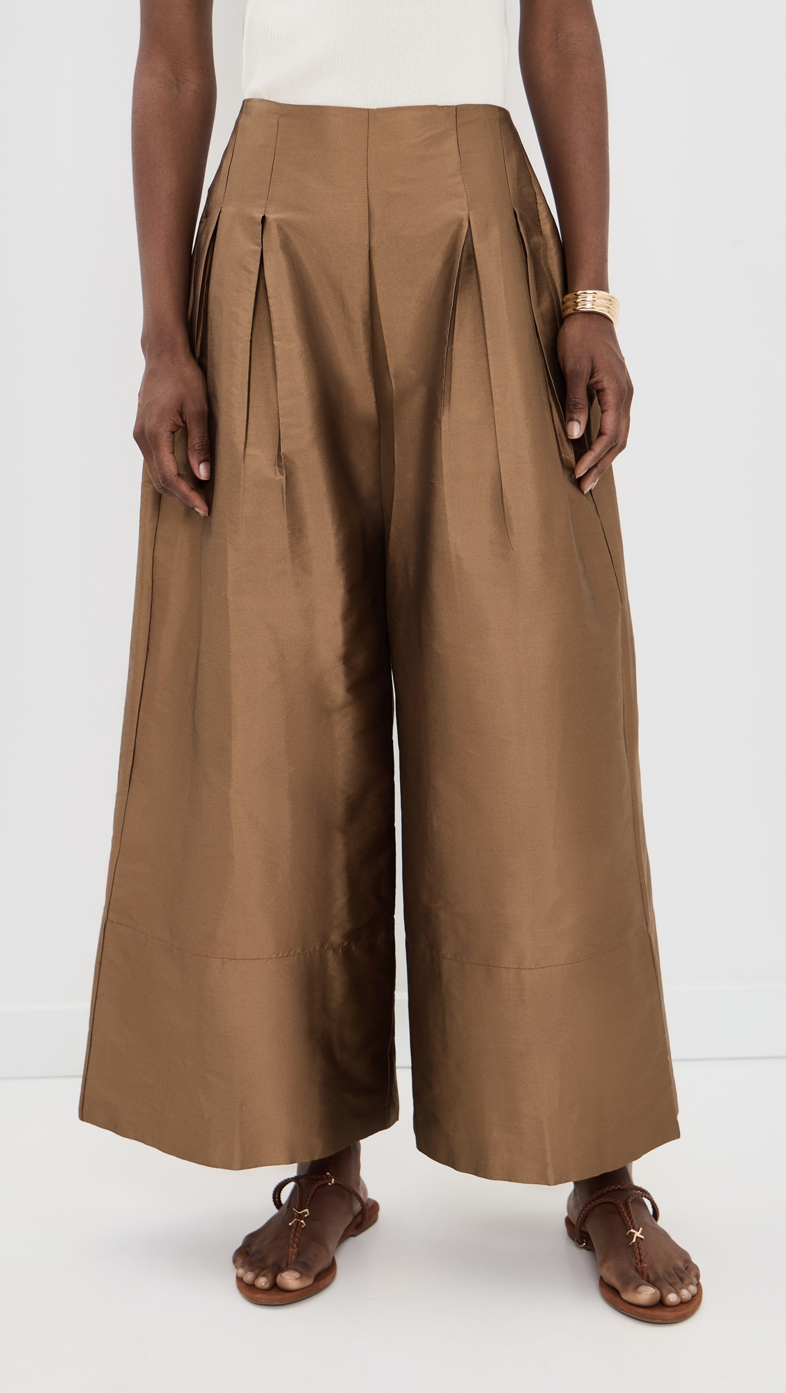 Chan Luu Techno Taffeta Trousers Black 3 | Shopbop