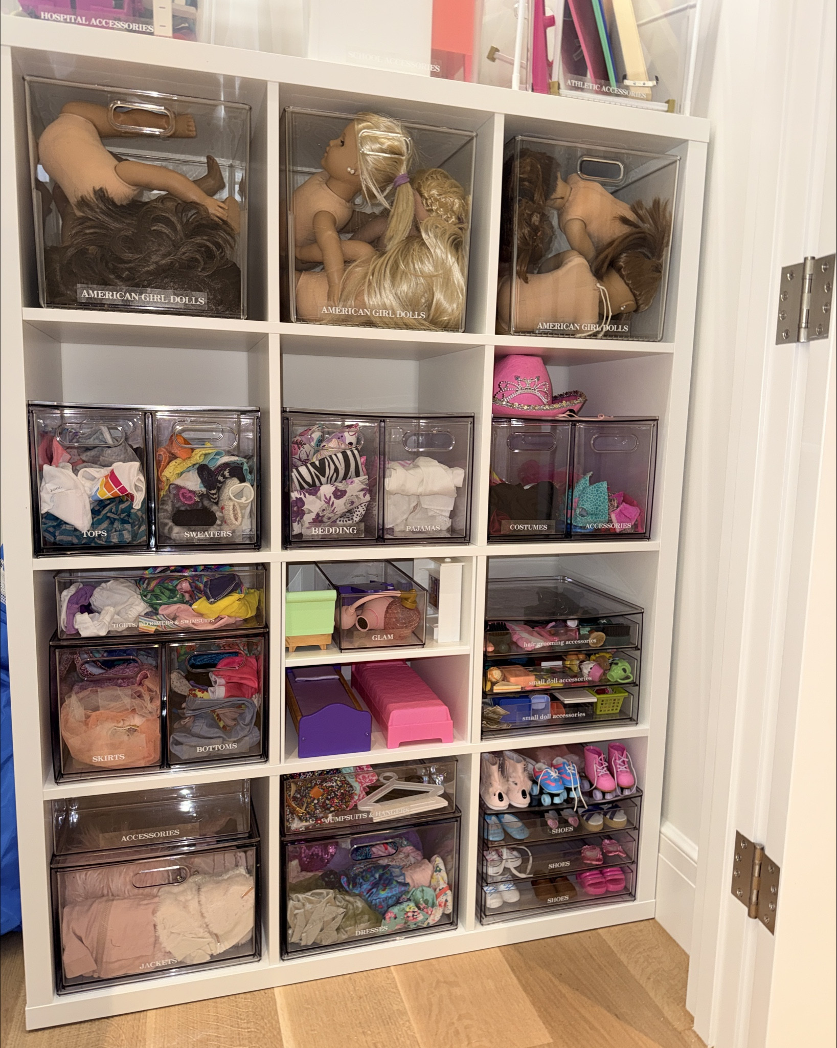 Holiday Idea: an organized playroom closet. With these ikea shelves and Target and container store bins… everything you get your kids for the holidays can have an organized home  

#LTKHoliday #LTKGiftGuide #LTKKids