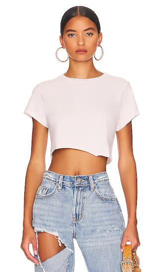 x Hanes Cropped 60's Slim Tee in White | Revolve Clothing (Global)