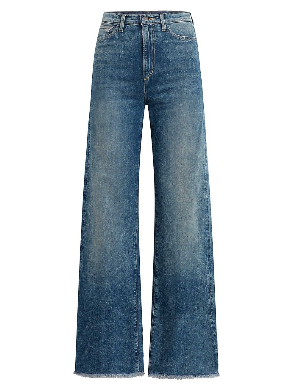 The Mia Wide-Leg Frayed-Hem Jeans | Saks Fifth Avenue