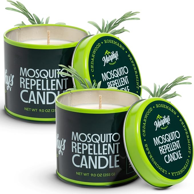Murphy's Naturals Citronella Mosquito Repellent Candles, 9 oz (Pack of 2) | Soy & beeswax blend w... | Amazon (US)