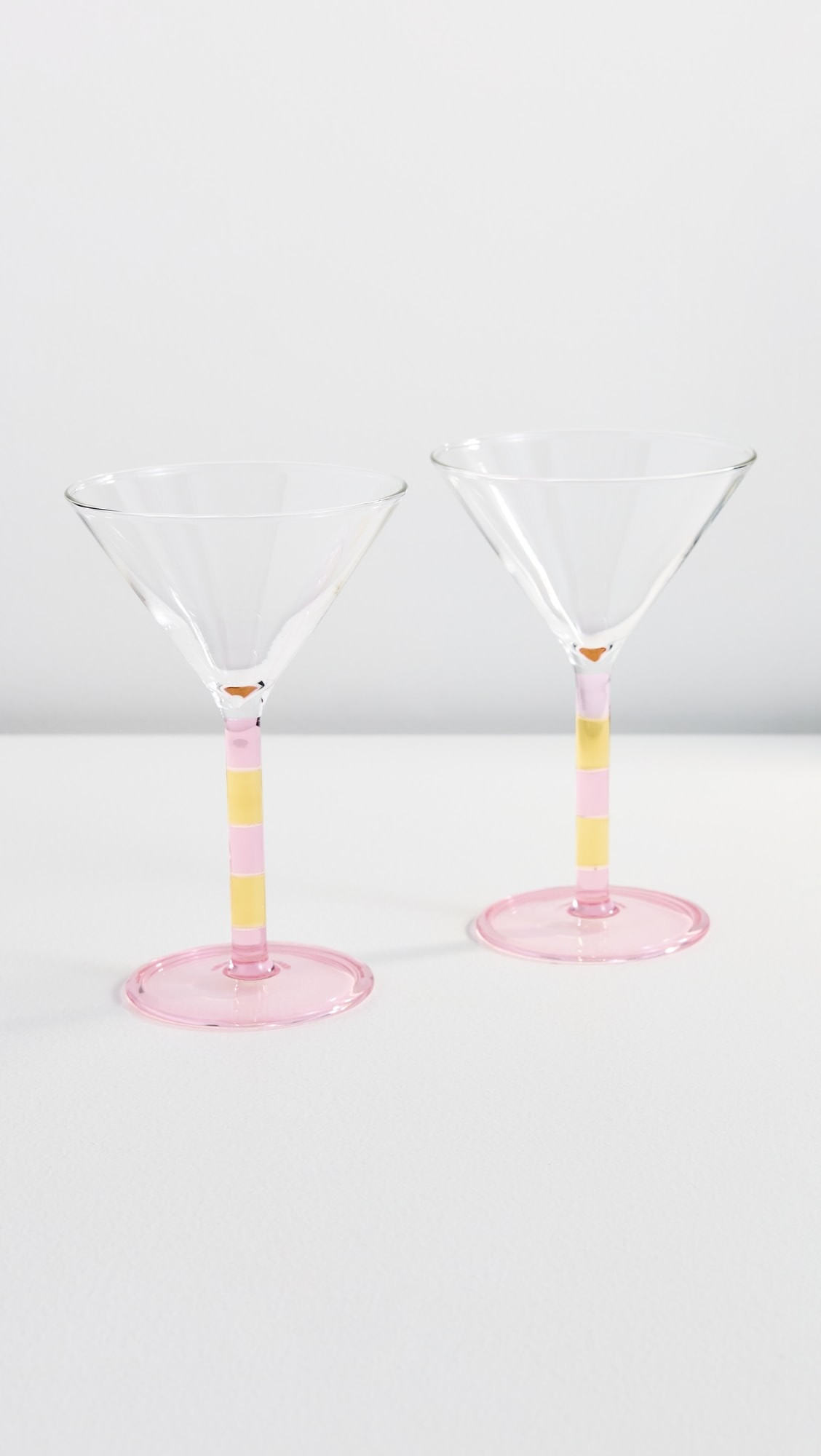 Striped Martini Glass Set of 2 | Shopbop