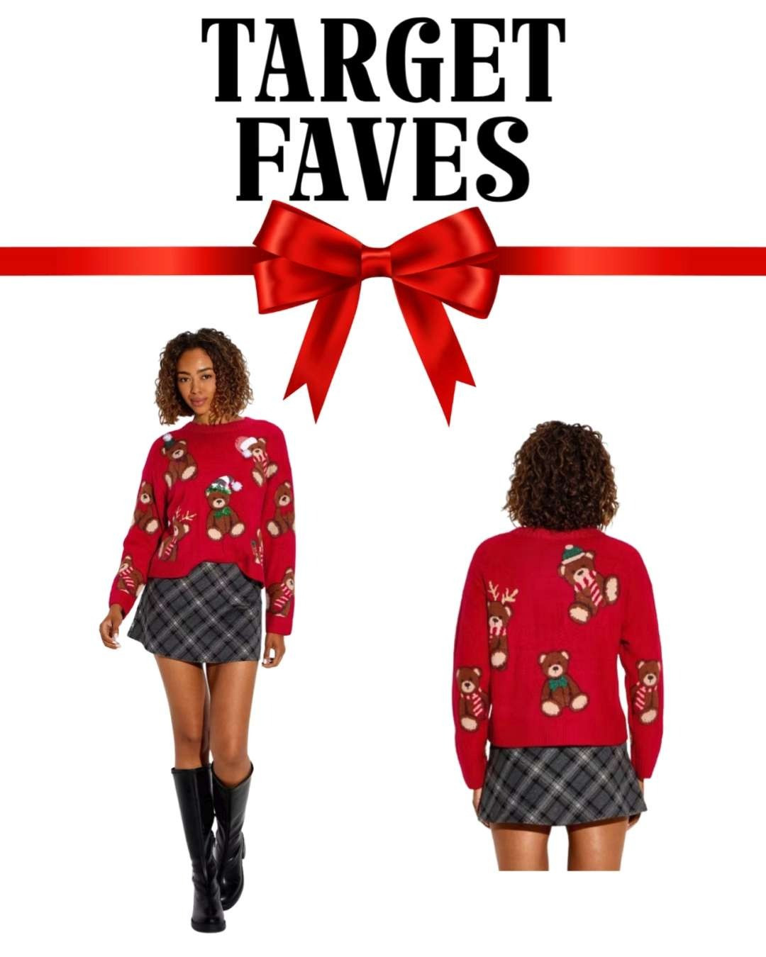 So cute and festive! 🎄🐻 This red teddy bear graphic sweater is giving all the cozy holiday vibes and is perfect for Christmas parties, casual outings, or lounging in style. Soft, cheerful, and full of seasonal charm — an easy festive favorite you’ll reach for all winter long ❤️✨#LTKStyle #LTKUnder50 #LTKGiftIdeas 

 

#LTKHoliday #LTKSeasonal #LTKGiftGuide #LTKHoliday #LTKSaleAlert