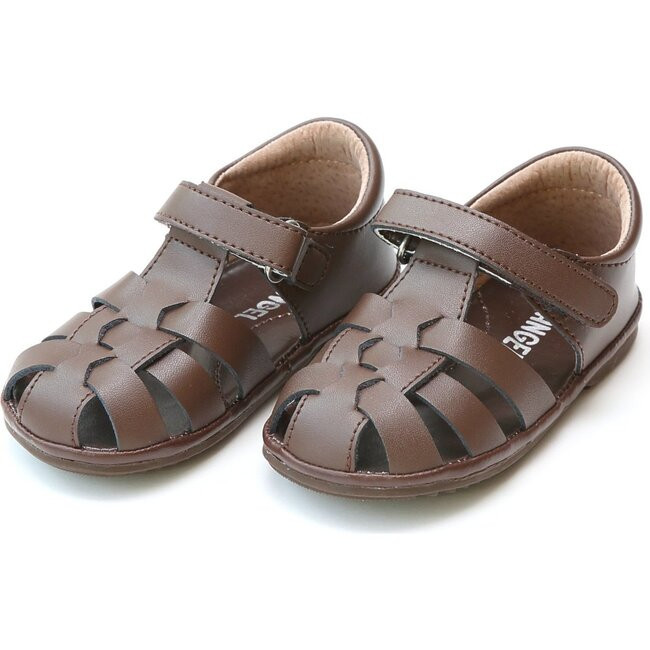 Baby Mack Leather Fisherman Sandal, Brown | Maisonette