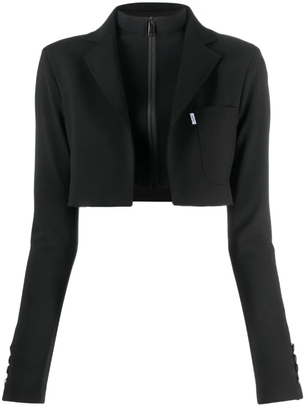 Coperni Hybrid Cropped Tailored Jacket - Farfetch | Farfetch Global