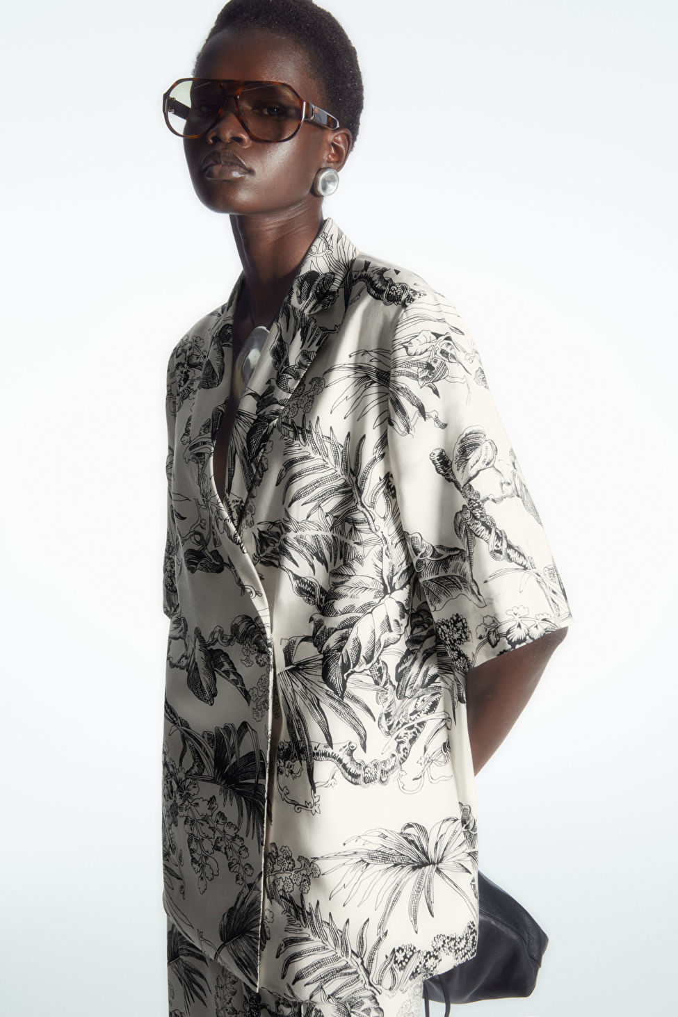 BOTANICAL-PRINT SHORT-SLEEVED BLAZER | COS UK