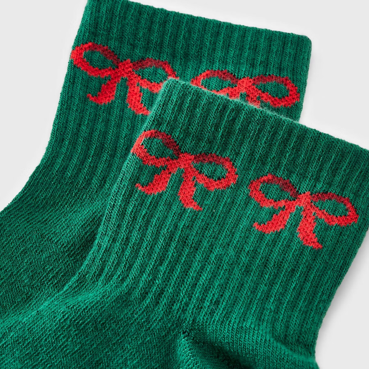 Women's Bows Christmas Ankle Socks - Green/Red 4-10 | Target