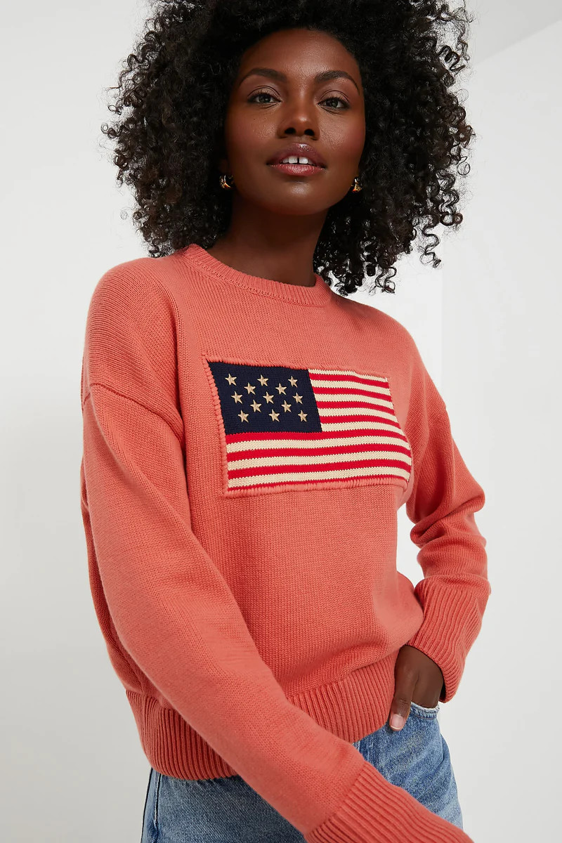 Nantucket Red Cropped Americana Sweater | Tuckernuck (US)