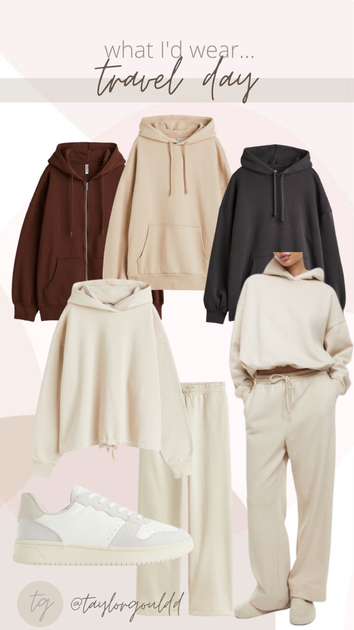 Travel outfit inspo. Sweat set. Lounge set. Lounge wear. Hoodie. H&M loungewear. Affordable lounge outfit. Matching set  

#LTKunder50 #LTKSeasonal #LTKtravel