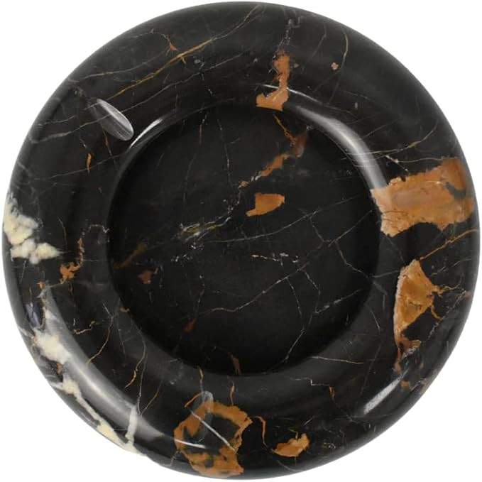 Polished King Gold Marble Ashtray for Cigar and Cigarette- Used Indoor and Outdoor. Luxury home i... | Amazon (US)