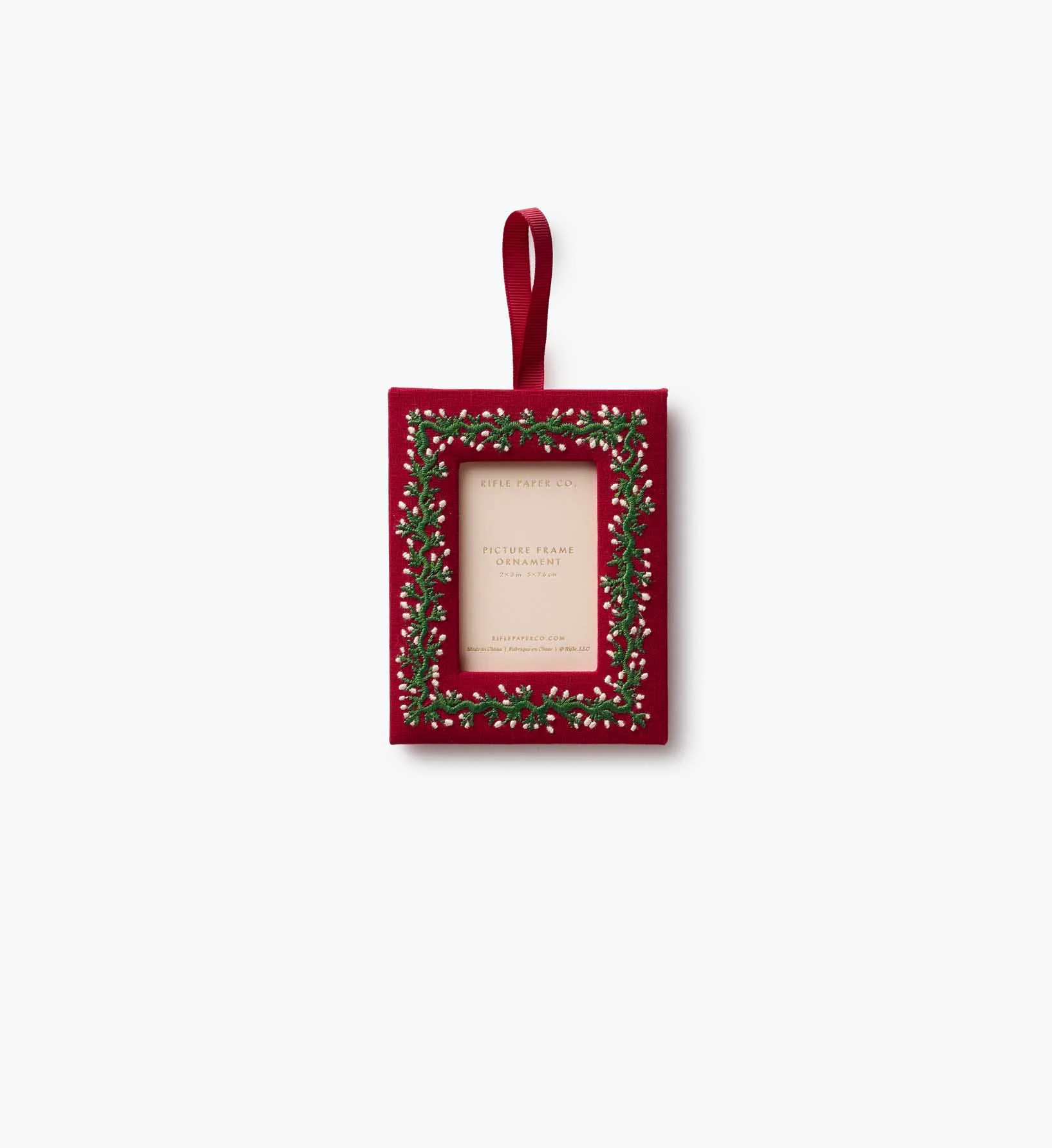 Embroidered Frame Ornament - Garland | Rifle Paper Co.