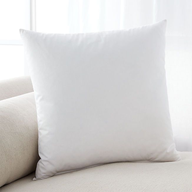 Feather-Down Fill 20"x20" Pillow Insert + Reviews | Crate & Barrel | Crate & Barrel