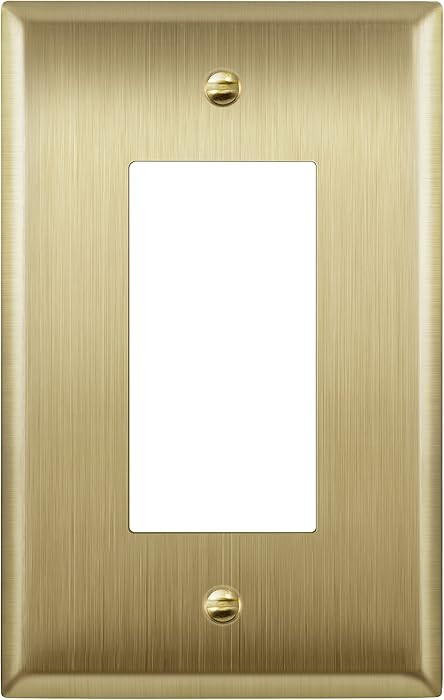 LIDER Decorator Switch or Receptacle Metal Wall Plate, Stainless Steel Outlet Cover, Corrosion Re... | Amazon (US)